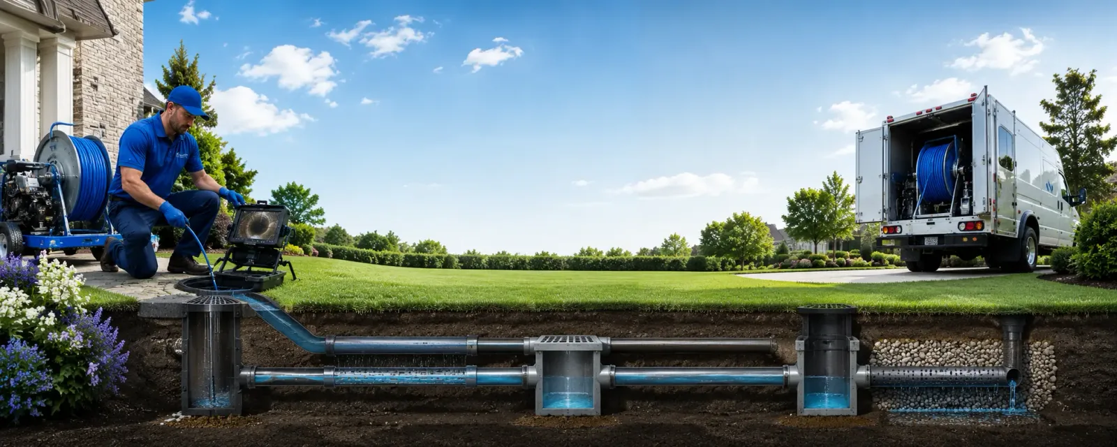 Outdoor drain cleaning information for Knoxville, IA